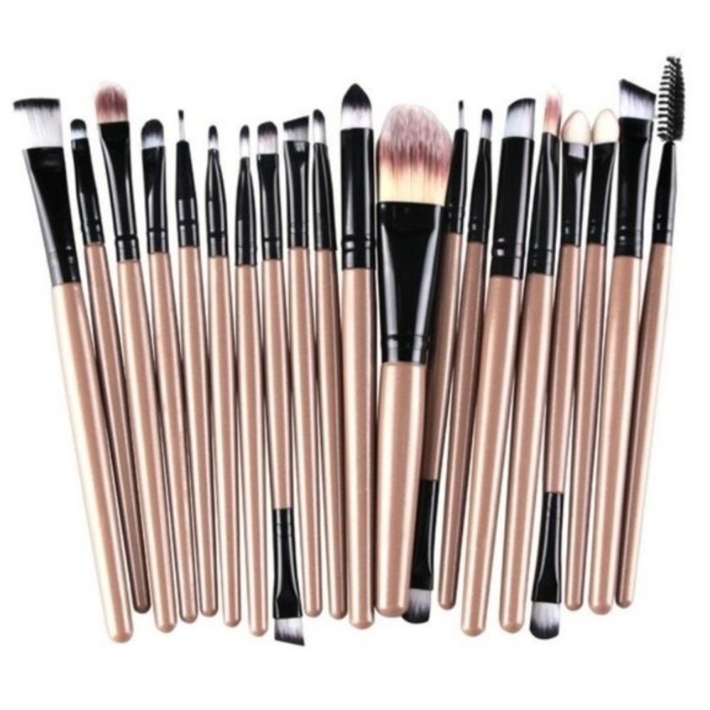 New 20pcs Professional Makeup Brush Set Nude